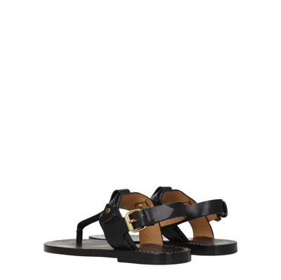 Isabel Marant 10mm Jewel-gz Leather Flats Sandals