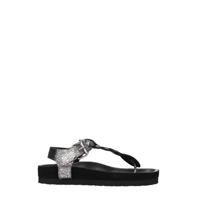 Isabel Marant Flip-flops Women Suede Black/silver