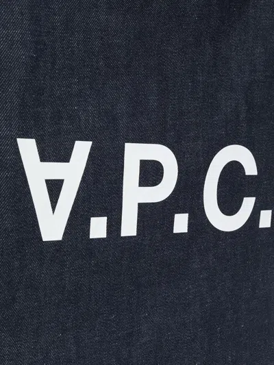 Apc A.p.c. Laure Denim Tote Bag In Blue