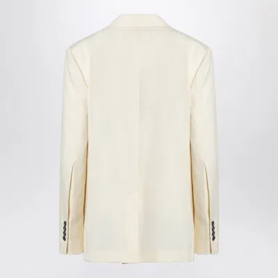 Ami Alexandre Mattiussi Ami Paris Butter-coloured Wool Jacket Women In Cream