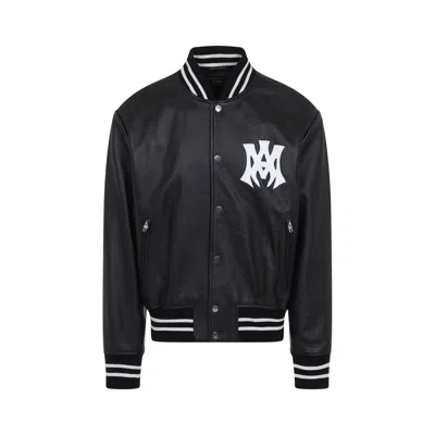 Shop Amiri Hollywood Leather Bomber Men In Black