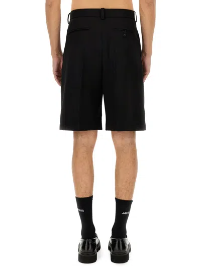 Jacquemus Tailored Bermuda Shorts In Wool In Black
