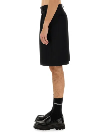 Jacquemus Tailored Bermuda Shorts In Wool In Black