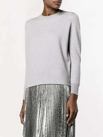 Shop Adam Lippes Lightweight Knit Sweater In Grey