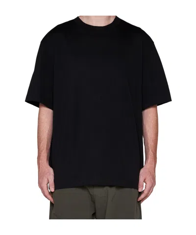 Studio Nicholson Lay Logo Detailed Crewneck T-shirt In Red