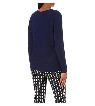 Shop Theory Adrianna V-neck Cashmere Jumper In Berry