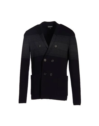 Emporio Armani Cardigan In Dark Blue