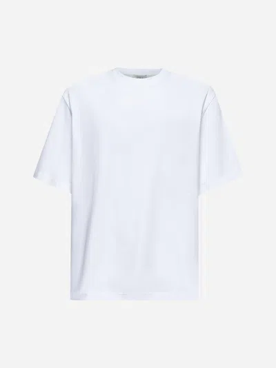 Studio Nicholson Jersey - Branded Easy Fit Ss T-shirt White Relaxed Fit T-shirt - Piu In Optic White