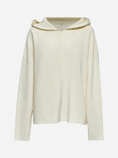 Studio Nicholson Ivory Pocono Hooded Sweater
