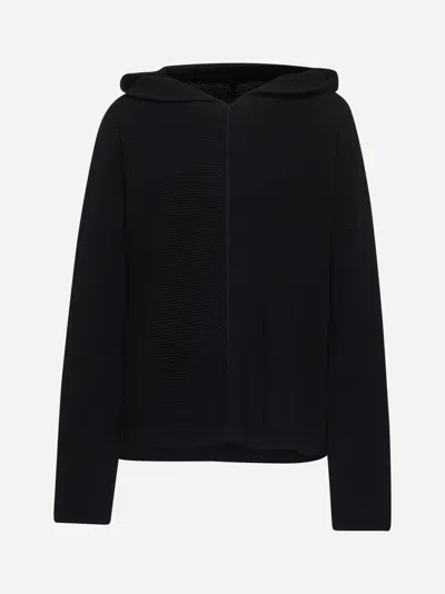 Studio Nicholson Black Pocono Hooded Sweater
