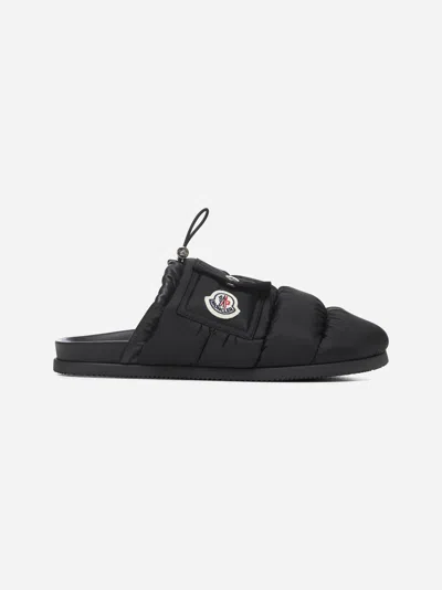 Moncler Mon Pocket Slippers In Black