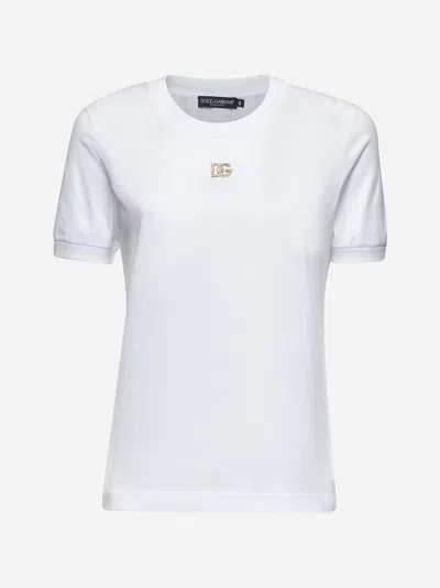 Dolce & Gabbana Crystal-embellished Cotton T-shirt