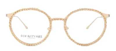 For Art's Sake London Op371 Round Blue Light Eyeglasses In Clear