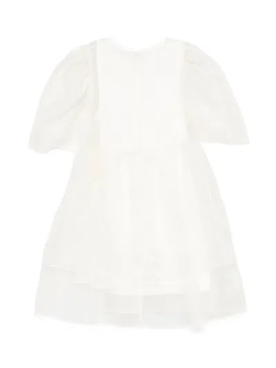 Simonetta Embroidered Dress In White