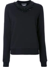 Boutique Moschino Embellished Sweatshirt - Black