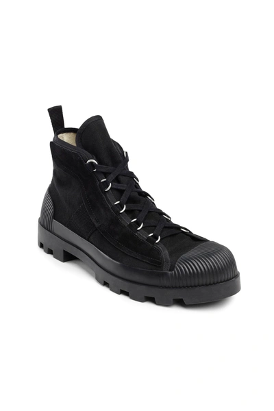 Daniel Suede panelled Canvas Boots