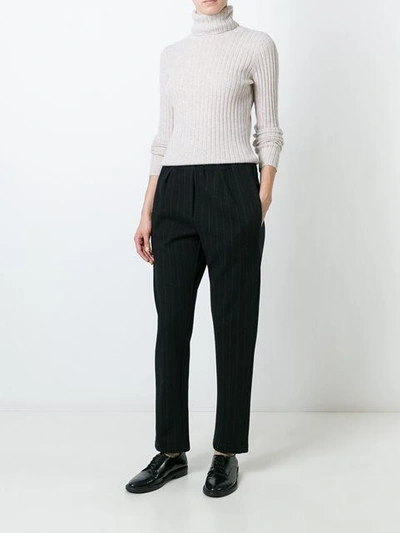 Shop Odeeh Tapered Trousers In Black