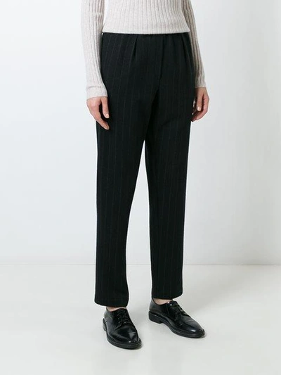 Shop Odeeh Tapered Trousers In Black