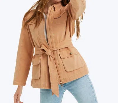 Draper James Field Jacket In Camel Twil In Multi