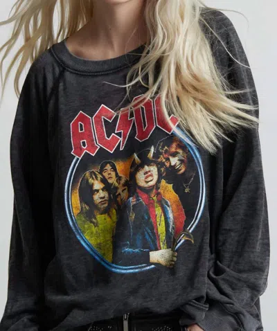 Recycled Karma Acdc Sweatshirt In Black In Black