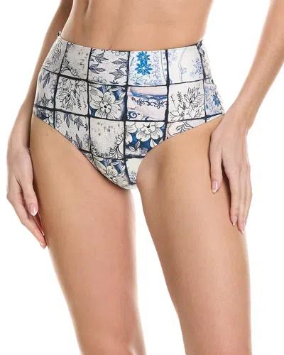 Agua By Agua Bendita Magenta Porcelana High-waisted Bikini Bottoms In Blue