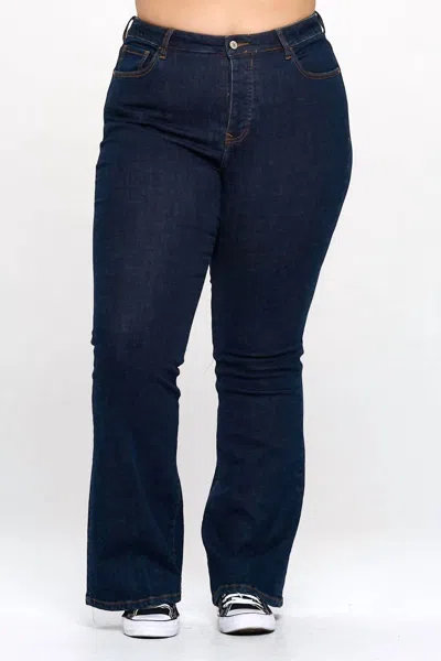 I & M Jeans Curvy High Rise Bootcut Jeans In Indigo In Multi