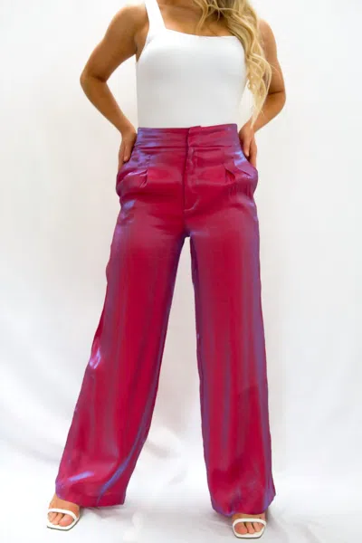 Merci Dance With Me Pants In Metallic Pink In Multi