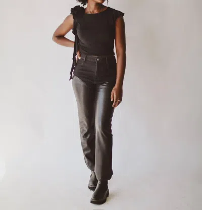 Emory Park 'agolde' Leather Pant In Black In Black