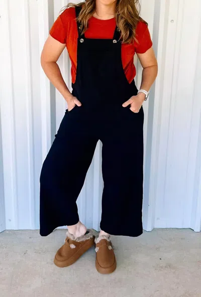 Aapparella Corduroy Jumpsuit In Black In Black