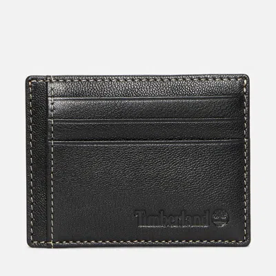 Timberland Men's Milled Card Case In Black