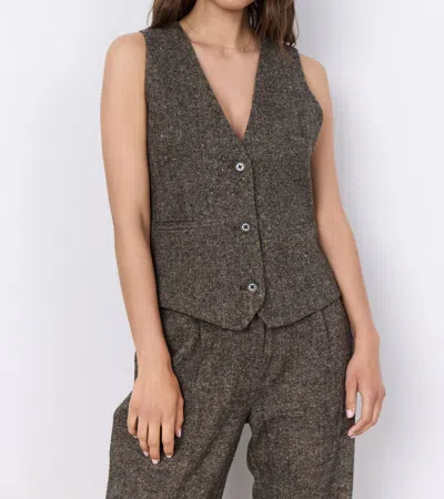 Soya Concept Tayler Wool Vest In Coffee In Brown
