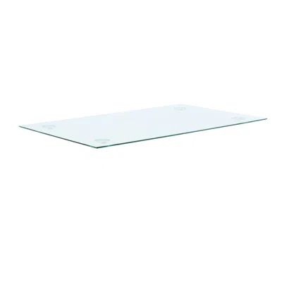 Streamdale Furniture Streamdale Elegant Rectangular Glass Table: Modern Minimalism, Easy Assembly