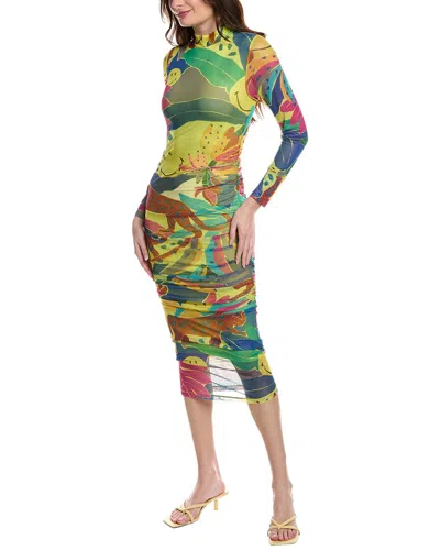 FARM RIO FARM RIO MESH MIDI DRESS 