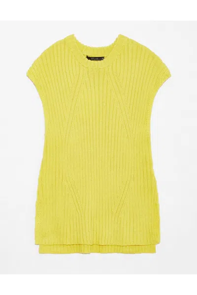 DELUC WOMEN'S ANGEL KNITTED VEST IN LEMON 