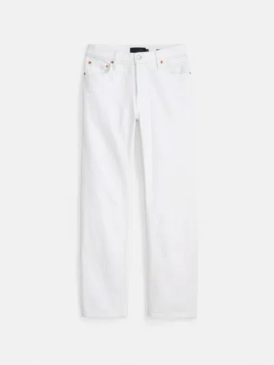 Alex Mill Jane Mid Rise Straight Jean In Shiro White Wash