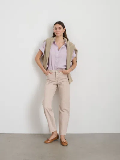 Alex Mill Jane Mid Rise Straight Jean In Washed Pink