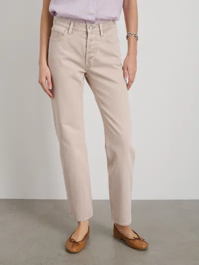 Alex Mill Jane Mid Rise Straight Jean In Washed Pink