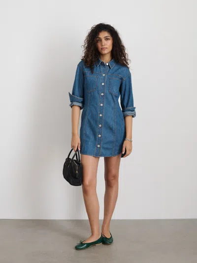 Alex Mill Marissa Shirtdress In Light Weight Denim In Daikanyama Wash