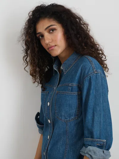 Alex Mill Marissa Shirtdress In Light Weight Denim In Daikanyama Wash