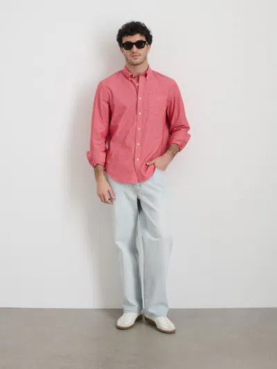 Alex Mill Mill Shirt In Washed Chambray In Red Chambray