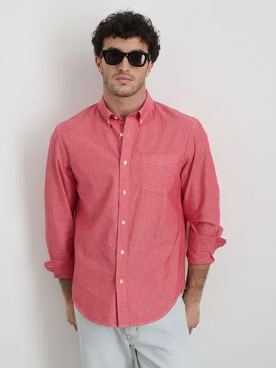 Alex Mill Mill Shirt In Washed Chambray In Red Chambray