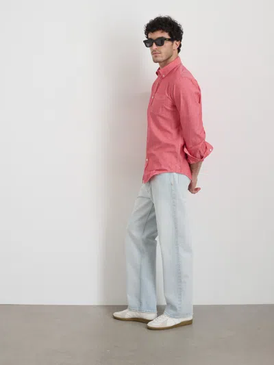 Alex Mill Mill Shirt In Washed Chambray In Red Chambray
