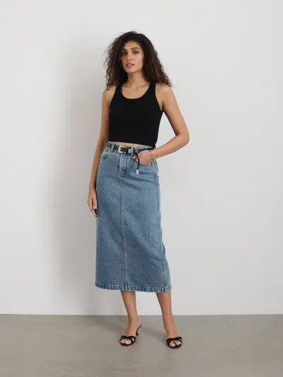Alex Mill Ruby Denim Skirt In Denim In Akita Wash