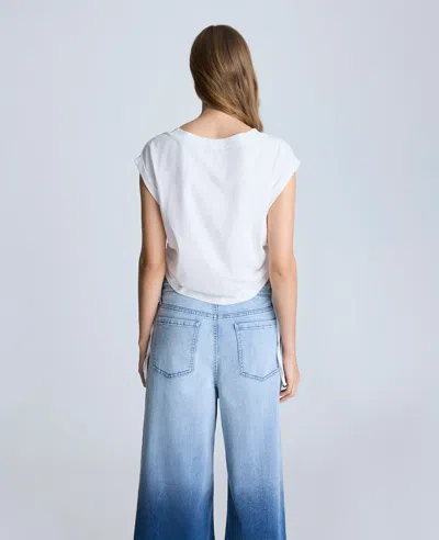 Kenneth Cole Crop Tank With Side Ruching In White