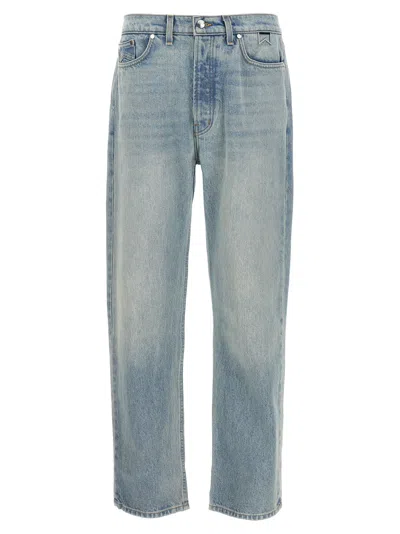 Rhude '90s High-waisted Faded Wash Denim Trousers