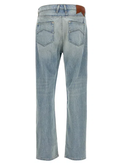 Rhude '90s High-waisted Faded Wash Denim Trousers