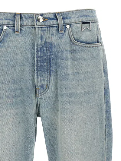Rhude '90s High-waisted Faded Wash Denim Trousers