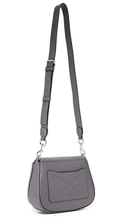 Shop Marc Jacobs Recruit Small Saddle Bag In Shadow