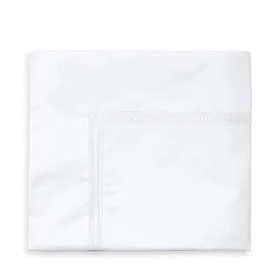 Sferra Diamante Flat Sheet, Queen In White