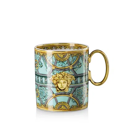 Versace Scala Del Palazzo Verde Mug In Bright Green
